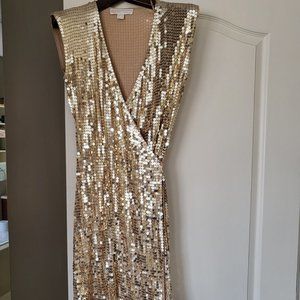 Michael Kors Gold Sequined Dress